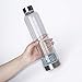 AMOYSTONE Aquamarine Crystal Crushed Stones Water Bottle Infuser Energy with Removable Crystal Protective Sleeve 450ml