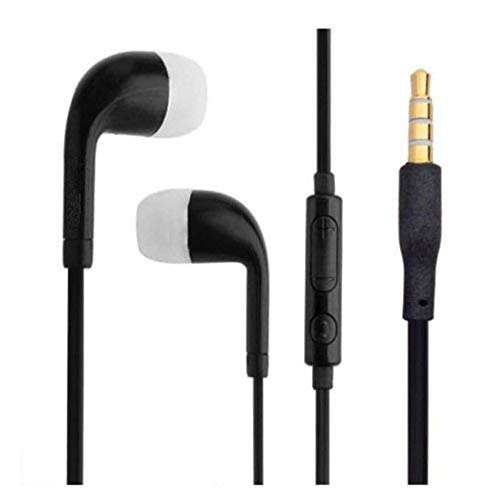 J5 Stereo Earphone 3.5mm in-Ear Headphones Headset with Mic and Remote for Samsung Galaxy S4 Note 3 MQ200 (Black)