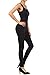 Leggings Depot 100% Cotton Jumpsuit Solid JSS Made in USA (S, Black)