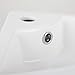 AWESON Small Corner Wall Mount Vessel Sink,White Vitreous China, Above Counter Corner Sink with Single Faucet Hole and Overflow