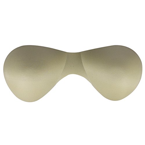 2piece Khaki White Sewing in Bra Cup Soft Foam for Bikini Pads Insert Bridal Bra Pad Accessories Push Up Bra Cup Chest Pads WB133 (Khaki) - Thumbnail 5