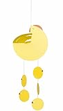 Flensted Mobiles Easter Mother Hen Yellow Hanging Mobile - 16 Inches Plastic