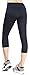 Flatik Women's Yoga Capri Legging Big Side Pocket Non See-through Fabric