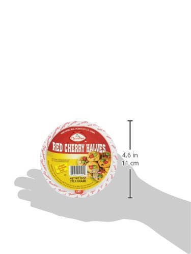PARADISE RED CHERRY HALVES, 8 OUNCE