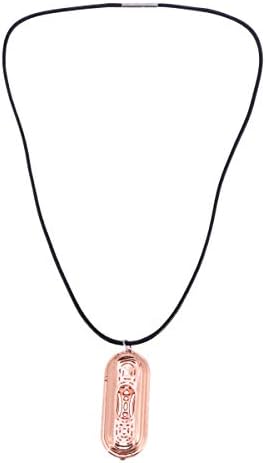 ibasenice Compatible with Band with Sling for Xiaomi Mi Band 3 Necklace - Pendant Sleep Fitness Monitor Ultra-Thin Durable Light Steel Plate (Rose Gold)