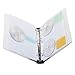 Innovera CD/DVD Three-Ring Refillable Binder, Holds 90 Disks, Clear/Midnight Blue