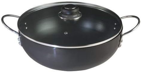 Nirlep - EKD 2.5 Ebony Aluminium Hard Anodised Kadhai with lid, 2.5 Litre, Deep Grey