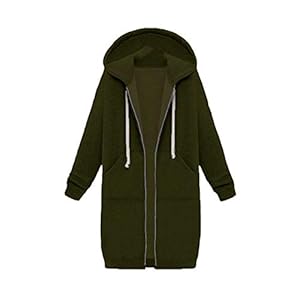 Hhckhxww Herfst en winter dames halflange trui met capuchon en lange mouwen voor dames winterjas