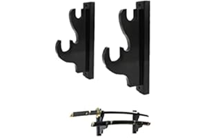shankala Sword Wall Mount,1-Pair Upscale Hook Sword Stand,Sword Hook,Solid Wood Two-Layer Wall Mounted Samurai Sword Hanger Display Holder,for Katana Wakizashi Tanto Sword Weapon Rack (black)