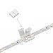 iCreating LED Strip Connectors 2 pin, 8mm LED Light Connectors Kit includes L shape LED Connectors for Strip Lights, LED Light Strip Connectors for Adapter, LED Lights Connector with Wire