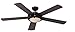 Westinghouse 7224200 Comet Indoor Ceiling Fan with Light, Matte Black 7787900 Four Speed Black Ceiling Fan Remote Control with Backlit Buttons
