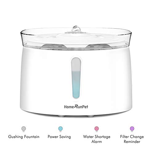 HomeRunPet Cat Water Fountain Automatic Dog Water Dispenser, 68oz/2L