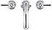 KOHLER 394-4-2BZ Devonshire Widespread Bathroom Faucet with Pop-Up Drain Assembly, 3-Hole 2-Handle Bathroom Sink Faucet, 1.2 gpm, Oil-Rubbed Bronze