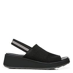 BZees Womens Nouveau Wedge Sandal Black 11 M