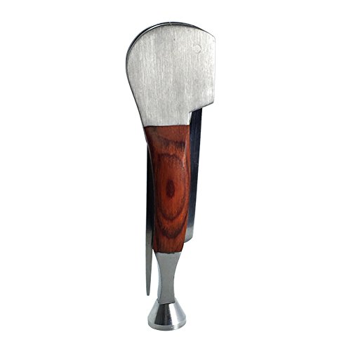 FULUSHOU 3 in 1 Stainless Steel And Rosewood Tobacco Pipe Smoke Knife Scraper Cleaner Tamper