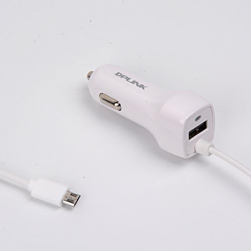 Micro USB Car Charger,USB Car Charger Built in Retractable Micro USB Cable for Samsung Galaxy S7/S6/S5, Kindle(Fire), Nexus,LG,Huawei,Android Devices and More By Dplink