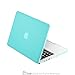 TopCase Rubberized Hard Case for Macbook 13 inch A1425 and A1502 Bundle with Soft Sleeve Bag, Silicone Keyboard Cover, LCD HD Clear Screen Protector with TopCase Mouse Pad - Turquoise Blue