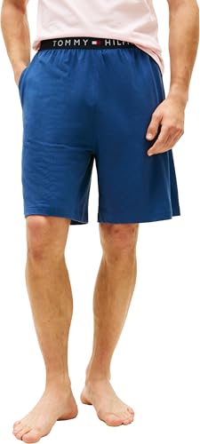 Herren Lounge Shorts Jersey aus Stretch-Baumwolle, Blau (Aegean Sea), M