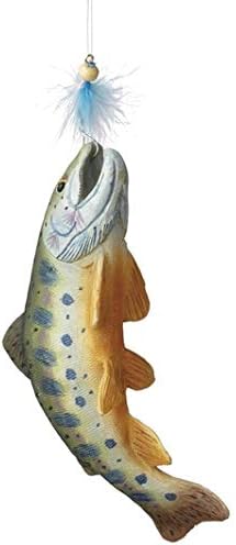 Ornament Hooks - Resin Rainbow Trout on a Hook Christmas Tree Ornament