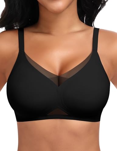 Ganado Women's Wireless Bra Lace Padded Comfort Seamless Push up Bralette
