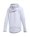 Under Armour Girls' Armour Fleece Jumbo Logo Hoodie, White/Steel, Youth Small