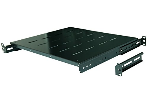 Fixed Rack Server Shelf 1U 19'' Shelves 4 Post Rack Mount Adjustable Deep for Server Network Rack (14"-20.5" Depth)