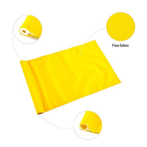 KONDAY Golf Flag,Green Golf Flags,Solid and Nylon Training Putting Green Flag,Indoor Outdoor Backyard Garden Portable Golf Target Flags,19.7inch13.4inch (Yellow)