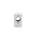 Cross Dowel Barrel Nuts - 1/4-20 16mm x 10mm, Off-Center Zinc Slotted Steel CNC - 10 Pack