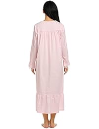 Ekouser Sleepwear Victorian Nightgown Long Sleeve Sleep Dress Long Loungewear for Women