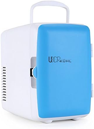 Uber Appliance UB-KH1 Uber Kuhl Electric Personal and Portable 4 Liter/6 can Mini fridge cooler and warmer AC/DC for Car, RV, Home, Dorm and Office (Blue)