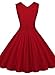 Miusol Women's Cut Out V-Neck Vintage Casual Polka Dot 1950'S Retro Dress (Medium, Red)