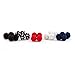 Cuff-Daddy Mens Fashion Unique Silk Knot Cufflink Sets 5 Pairs Cufflinks for Wedding Suitable for Gifting Special Occasions Business Shirt Studs Classic Design Cufflinks (USA Patriotic)