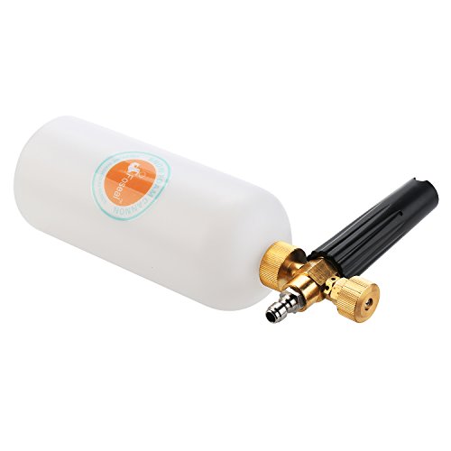 Foseal Adjustable Snow Foam Cannon with Heavy Duty Brass Knob, 1/4" Quick Release Foam Blaster