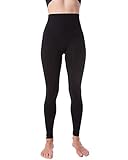 Homma High Waist Tummy Compression Control Slimming Leggings Thights (SMALL, BLACK)