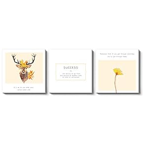 3 Piece Canvas Wall Art for Living Room Bedroom Home Artwork Paintings Cartoon Ready to Hang - 12"x12"x3 Panels