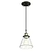 WISBEAM Pendant Lighting Fixture with Oil Rubbed Bronze and Brass Finish, RV Hanging Ceiling Lights with E26 Medium Base Max. 60 Watts, ETL Rated, Bulbs not Included, 2-Pack