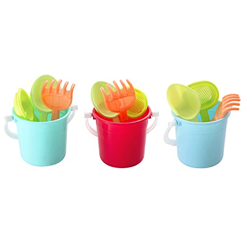 JOYIN Beach Sand Bucket and Shovel Set (12 Sets) for Kids Party Favor