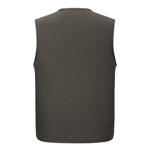 QitunC Outdoor Sport Weste Anglerweste Herren Draussen Fischenjacke Multi-Taschen Fotografie Wandern Klettern – Bild 3