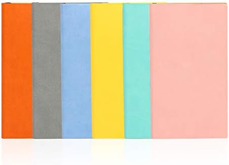 XDOBO A6 PU Leather Colorful Writing Notebook Journal Diary Notebook Daily Notepad Cute Travel Journal Wide Ruled for Students and Children 100 Sheets Composition Notebook Set of 4 Random Color