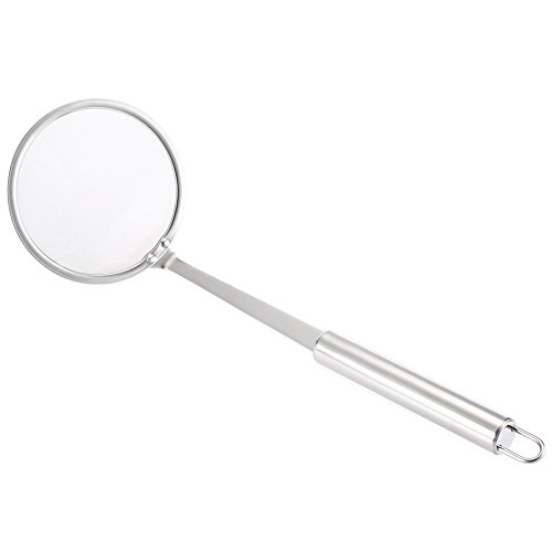MyLifeUNIT Stainless Steel Fine Mesh Strainer, Grease Skimmer Spoon And Mesh Food Strainer