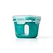 OXO Tot Glass Baby Blocks Food Storage Containers with Silicone Sleeves, Teal, 4 oz
