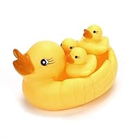 Hot Sale!DEESEE(TM)Mummy & Baby Rubber Race Squeaky Ducks Family Bath Toy Kid Game Toys