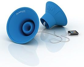 Tembo Trunks TTBlue Portable MP3 Player Headphone Speaker Amplifiers, Blue (Pair)