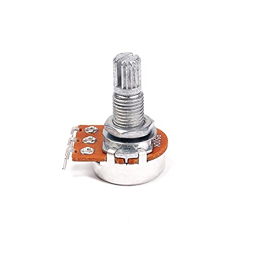 Alnicov Mini Guitar Potentiometers Pots B500K Long Split Shaft Tone Volume Audio Control for Electric Guitar Bass