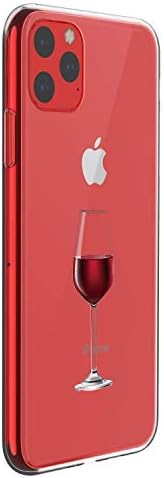 Oihxse Compatible for iPhone 11 6.1'' Case,Ultra-Thin Crystal Clear with Fashion Pattern Soft TPU Silicone Bumper [Support Wireless Charging] Shockproof Protective Phone Cover - Wine