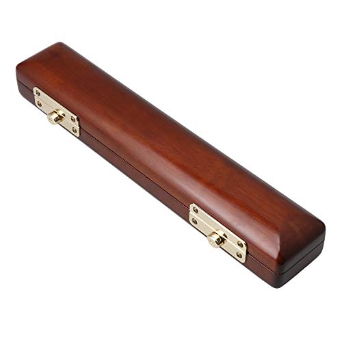 Solid Wood Flute Headjoint Case 25CM Long Musical Parts Flute Mouthpiece Case (Maroon)