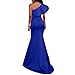 Charmore Women's One Shoulder Ruffle Bodycon Evening Party Maxi Dress