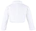 Lilax Baby Girls' Knit Long Sleeve Button Closure Bolero Cardigan Shrug 12-18 Months White