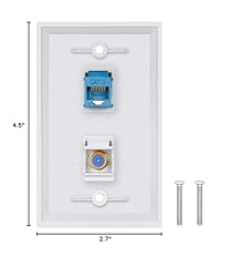 Ethernet Coax Wall Plate 2Pack,1 Cat6 Ethernet Port