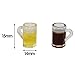 Xeminor Mini Mugs Dollhouse Mugs Miniature Cups Mini Beer Cup Dollhouse Accessories Small Size and Chic 1:12 Size 2 Pcs